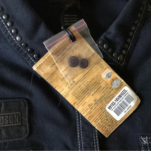 Long Sleeve Button Down Harley Women’s shirt - Picture 7 of 7